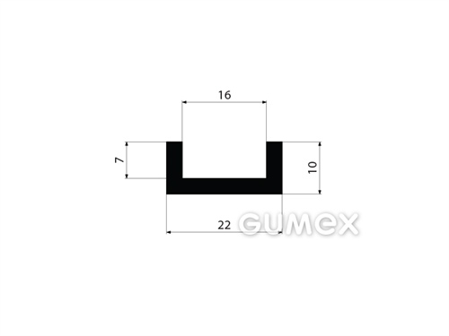 GUMMIPROFILE U-FORM - EPDM